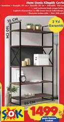 RUUM STORE META GENİŞ KİTAPLIK CEVİZ
